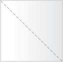 Step 3: Fold the tip down along the dotted horizontal line - Paper Frisbee
