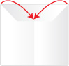Step 9: Flip over the plane and fold in the opposite direction along - Cobra Paper Airplane